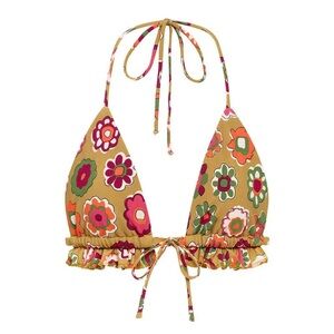 Montce Mazzy Floral Emma Ruffle Bikini Top